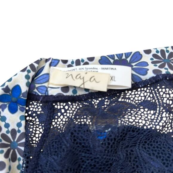 NAJA Underwear Cheeky Hipster Navy Blue Lace Size XL - Picture 3 of 8